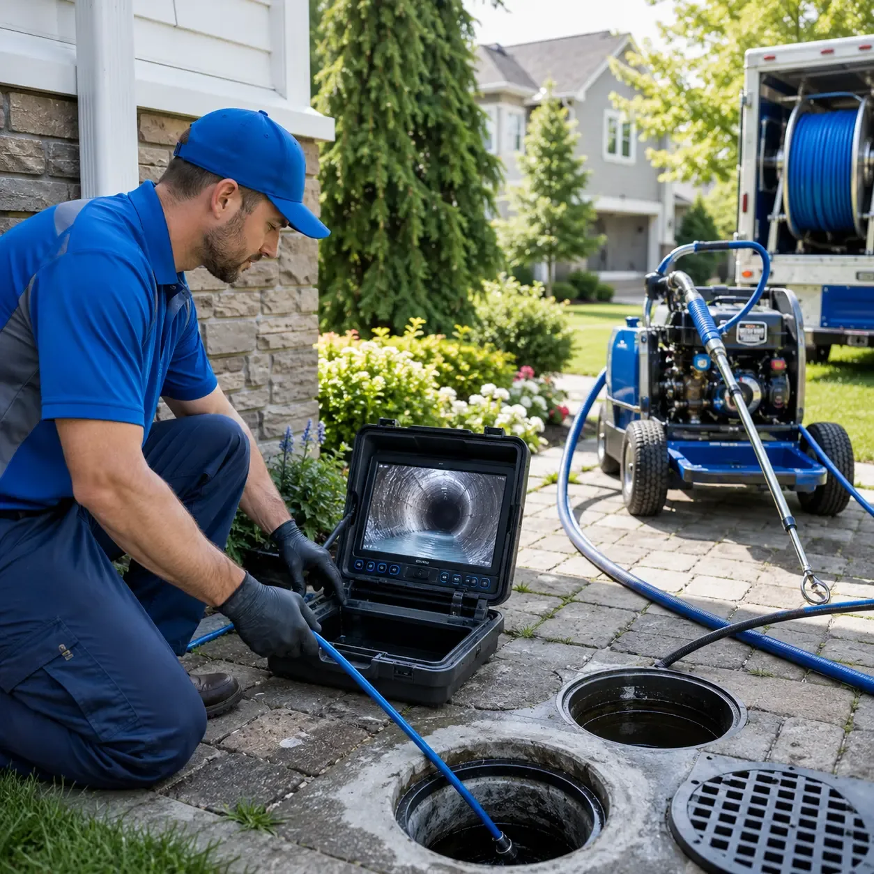 Outdoor drain cleaning professionals serving Andover, CT
