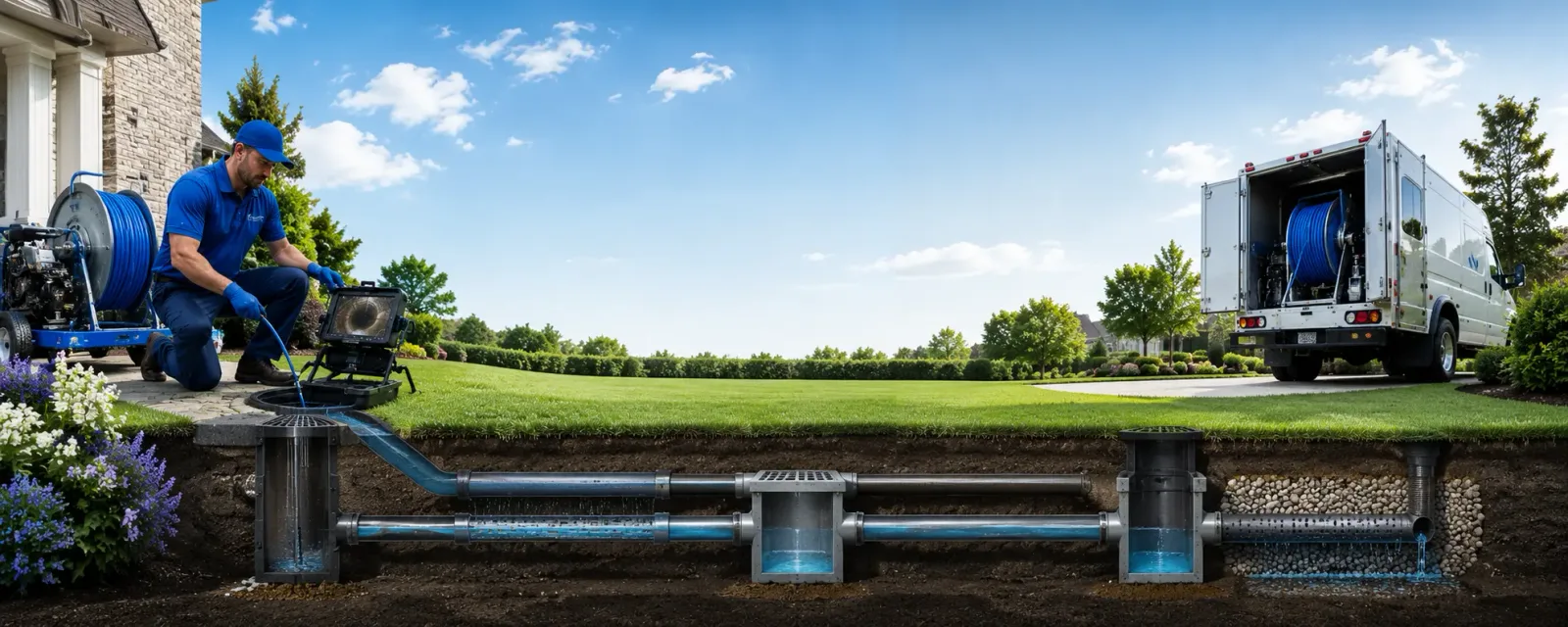 Outdoor drain cleaning information for Andover, CT